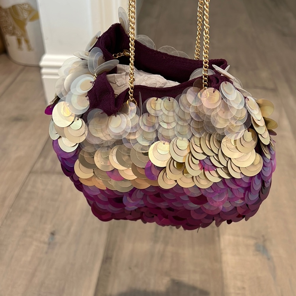 Zara pink sparkly bag.